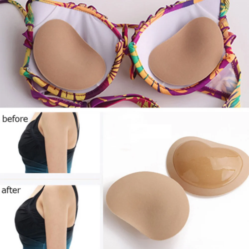 胸プッシュアップ粘着ブラジャー厚いスポンジブラパッド胸リフト - Push Up Bra Padded のレビューと価格