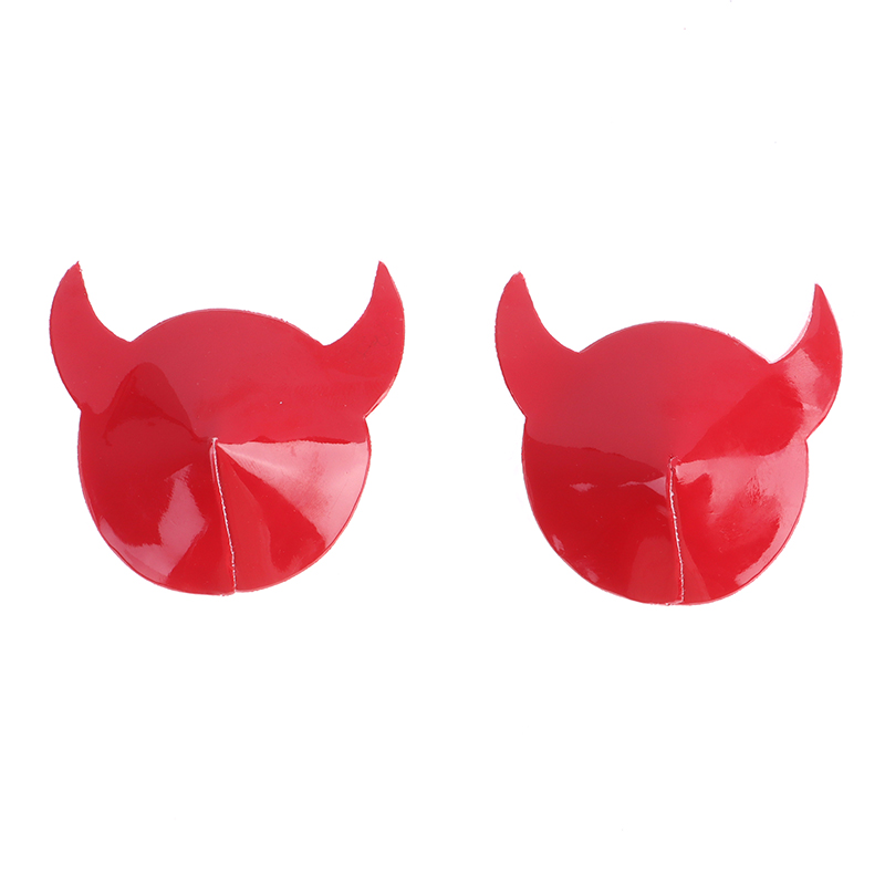 1組の貼り付け式バストステッカー、ホーン型ステッカー、使い捨 - Nipple Cover Pasties のレビューと価格