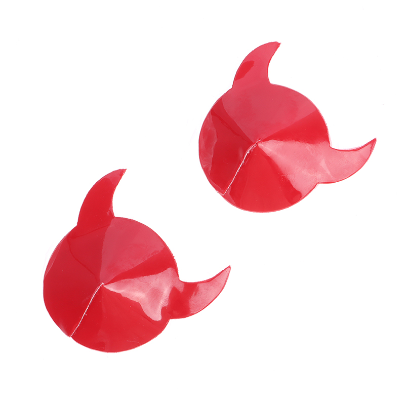 1組の貼り付け式バストステッカー、ホーン型ステッカー、使い捨 - Nipple Cover Pasties のレビューと価格