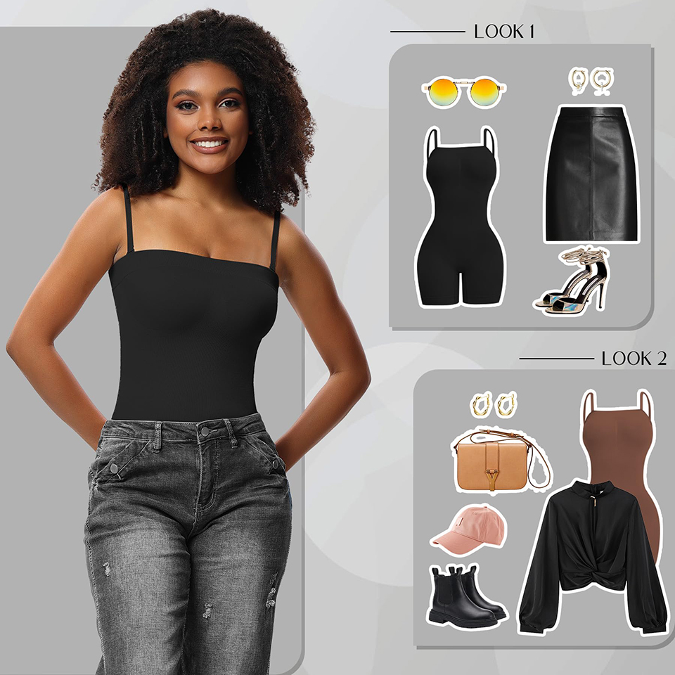 ストラップレスシェイプウェアボディスーツバットリフターボディ - Shapewear Bodysuit Firm のレビューと価格