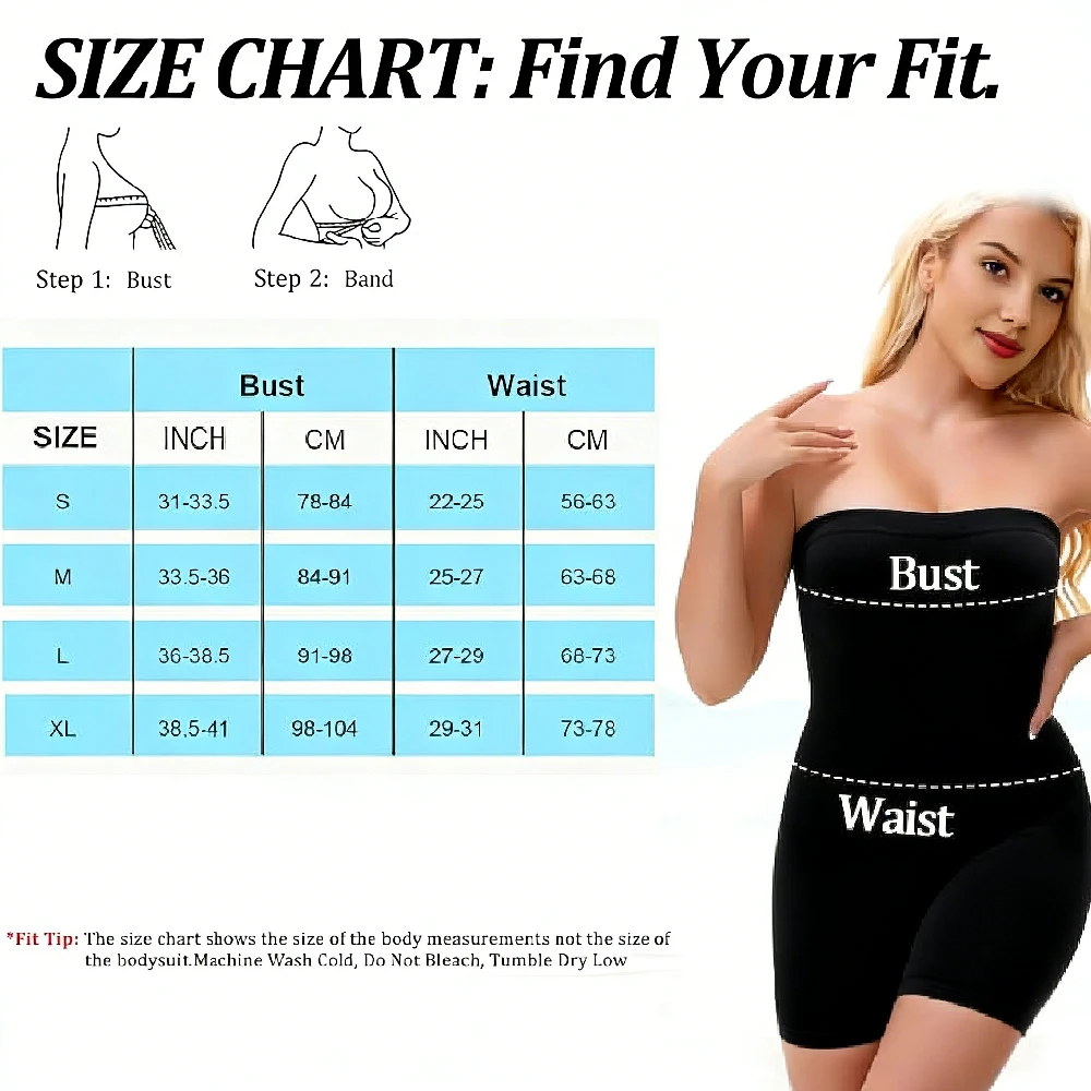 1枚入り、シームレスなミッドライズ丈のジャンプスーツ型ボディ - Shapewear Bodysuit Firm のレビューと価格
